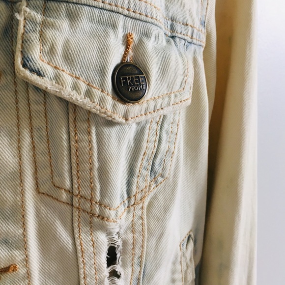Free People Acid Washed Jean Jacket - Picture 4 of 5